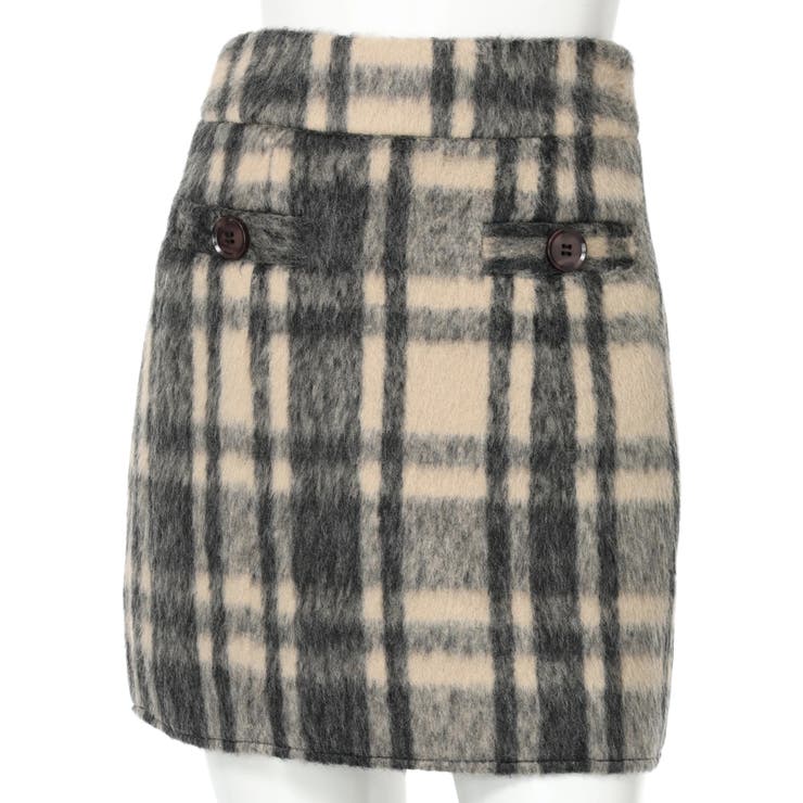 シャギーチェック台形スカート | LIPSERVICE | 詳細画像24 