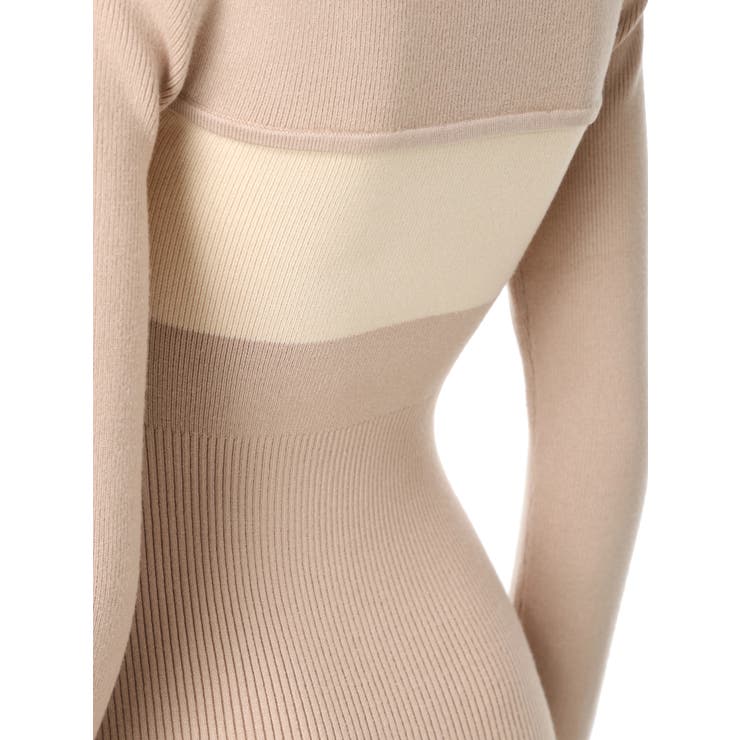 デコルテオープンバイカラーリボンニットワンピース | LIPSERVICE | 詳細画像63 