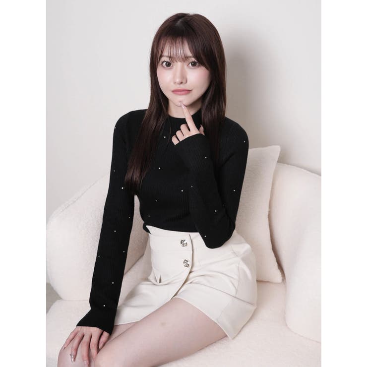 ウォームジュエルリブニット | LIPSERVICE | 詳細画像1 