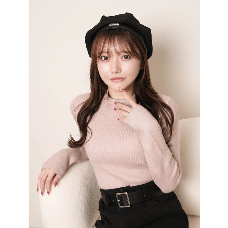 ピンク | ウォームジュエルリブニット | LIPSERVICE