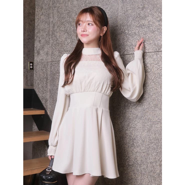 レースドッキングフレアワンピース | LIPSERVICE | 詳細画像11 