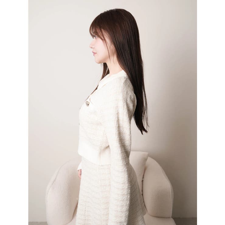 2wayカラーツイードニットカーディガン | LIPSERVICE | 詳細画像17 