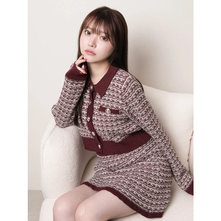 2wayカラーツイードニットカーディガン | LIPSERVICE | 詳細画像30 