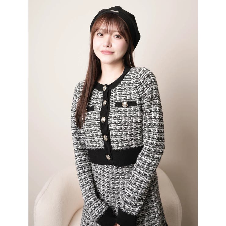 2wayカラーツイードニットカーディガン | LIPSERVICE | 詳細画像36 