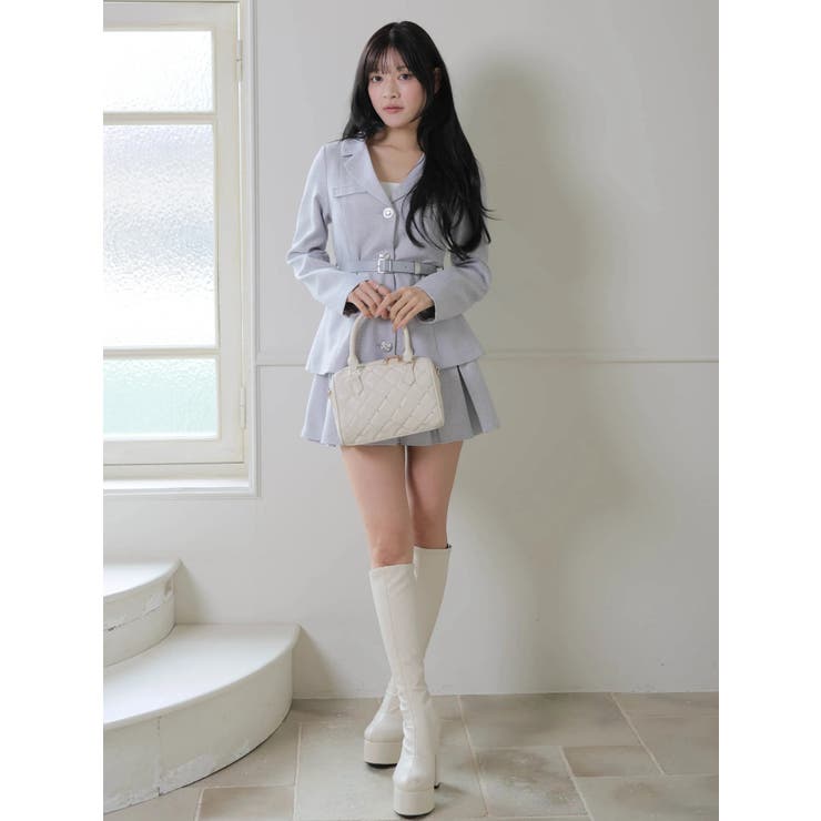 ベルト付ツイードミドルジャケット | LIPSERVICE | 詳細画像23 