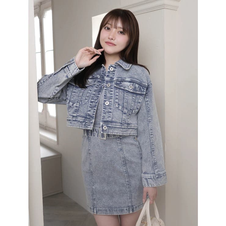 Jewelデニムクロップドジャケット | LIPSERVICE | 詳細画像20 