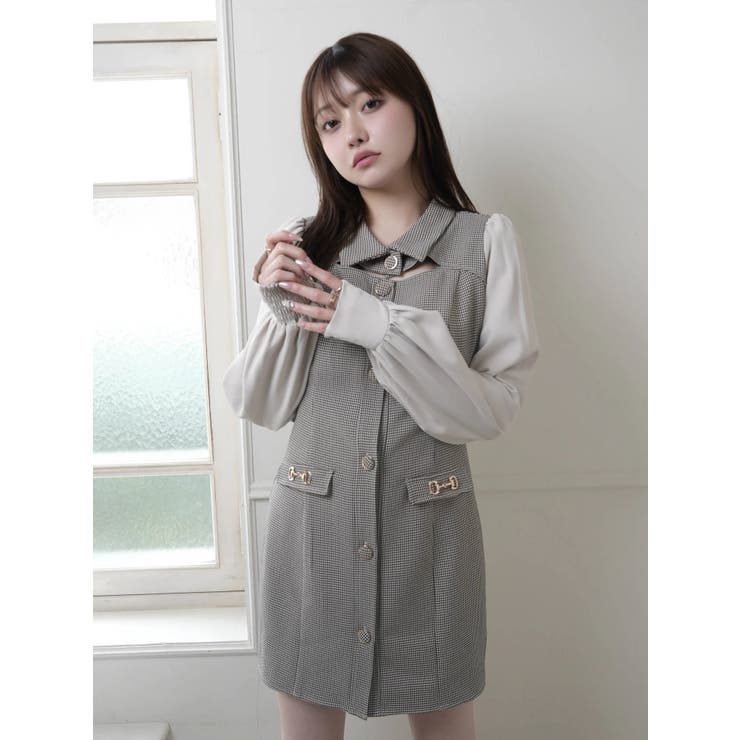 ミックス１ | デコルテオープンクラシカルワンピース | LIPSERVICE