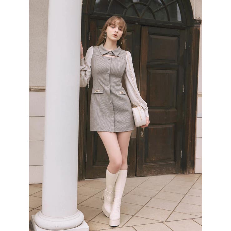 デコルテオープンクラシカルワンピース | LIPSERVICE | 詳細画像2 