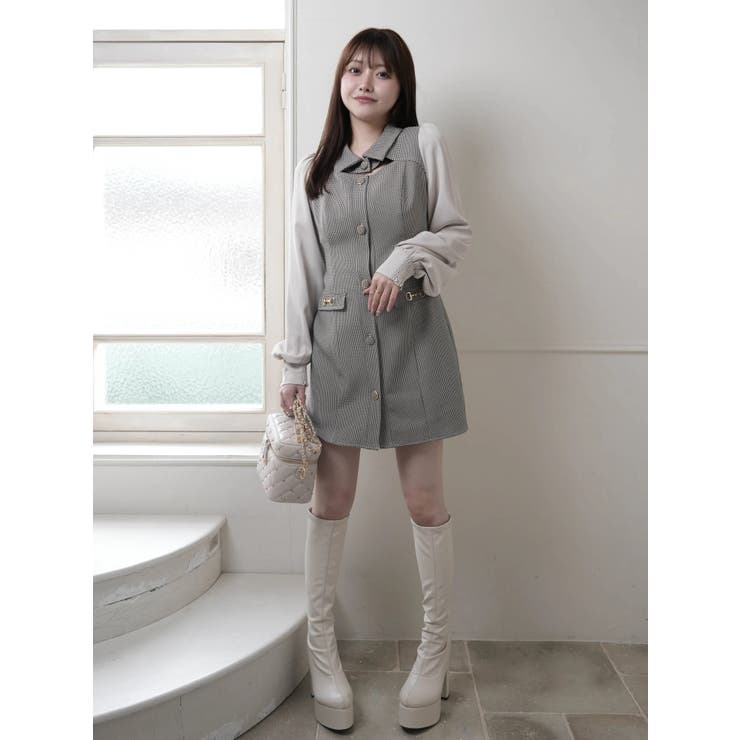 デコルテオープンクラシカルワンピース | LIPSERVICE | 詳細画像4 