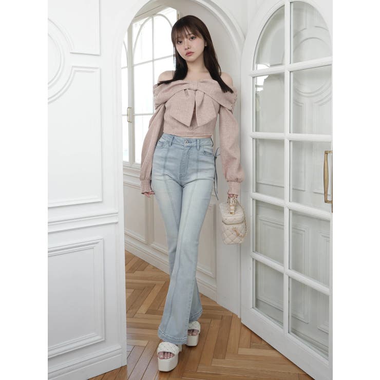 キルティングポケットフレアデニムパンツ | LIPSERVICE | 詳細画像8 