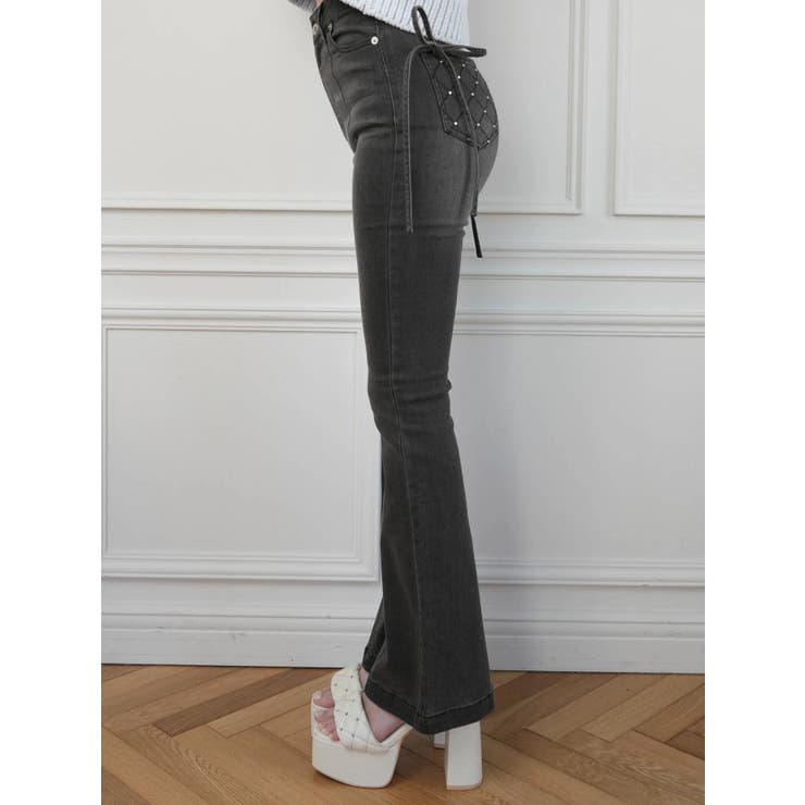 キルティングポケットフレアデニムパンツ | LIPSERVICE | 詳細画像19 