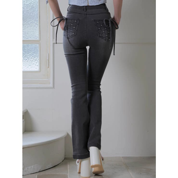 キルティングポケットフレアデニムパンツ | LIPSERVICE | 詳細画像36 