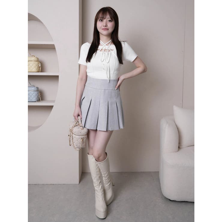 ツイードプリーツスカート | LIPSERVICE | 詳細画像6 