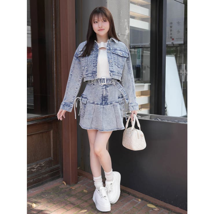 Jewelデニムプリーツスカート | LIPSERVICE | 詳細画像9 