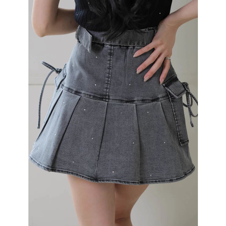 Jewelデニムプリーツスカート | LIPSERVICE | 詳細画像18 