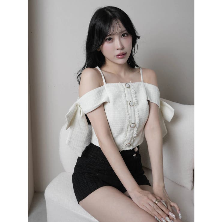 サイドリボンオフショルトップス | LIPSERVICE | 詳細画像10 