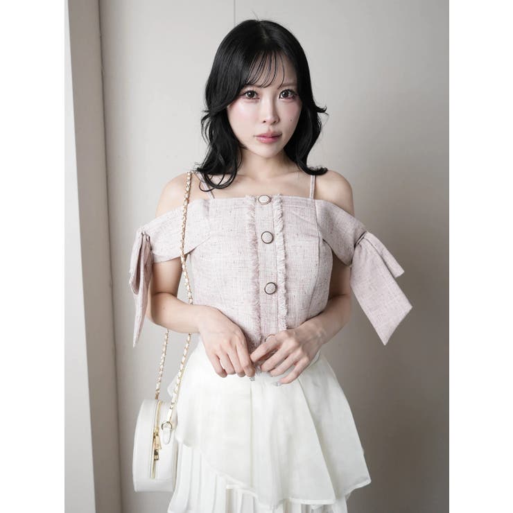 サイドリボンオフショルトップス | LIPSERVICE | 詳細画像16 