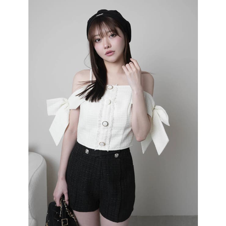 サイドリボンオフショルトップス | LIPSERVICE | 詳細画像26 