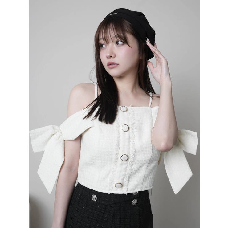 サイドリボンオフショルトップス | LIPSERVICE | 詳細画像28 