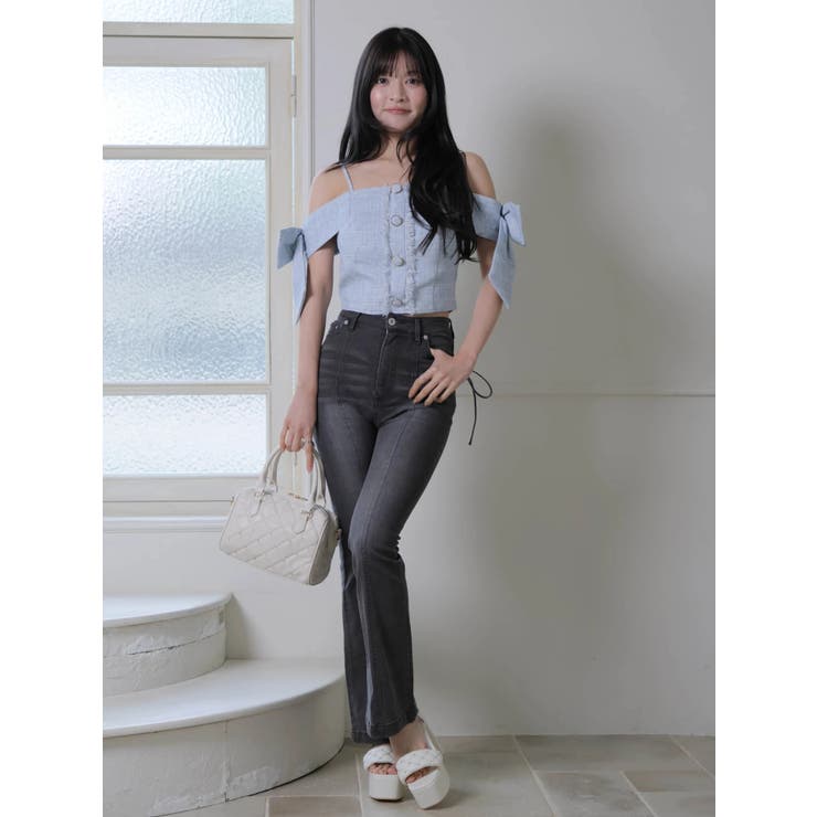 サイドリボンオフショルトップス | LIPSERVICE | 詳細画像40 