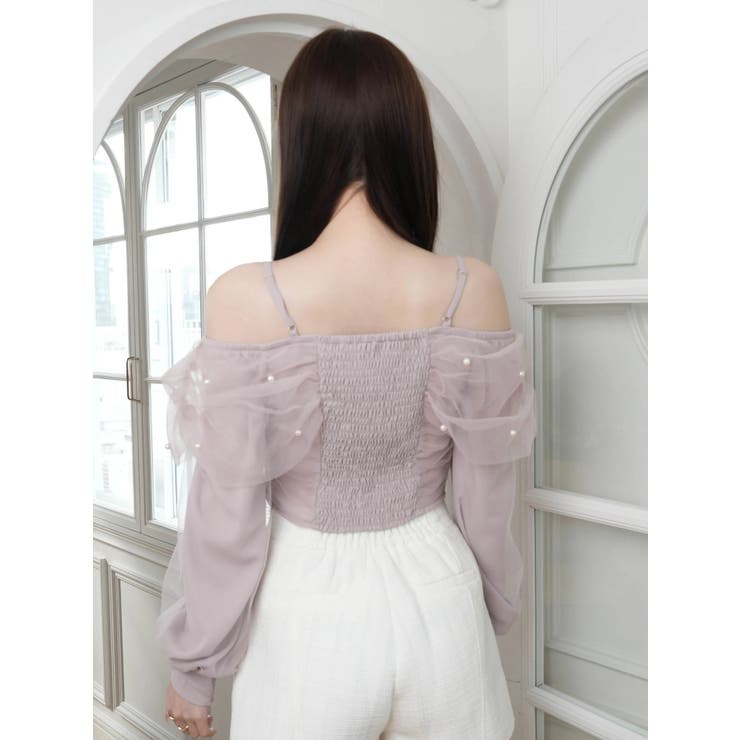 チュールギャザーオフショルトップス | LIPSERVICE | 詳細画像13 