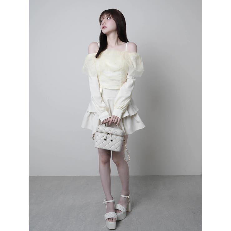 チュールギャザーオフショルトップス | LIPSERVICE | 詳細画像31 