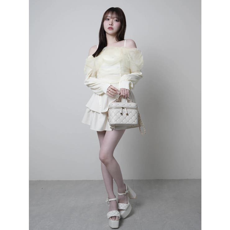 チュールギャザーオフショルトップス | LIPSERVICE | 詳細画像32 