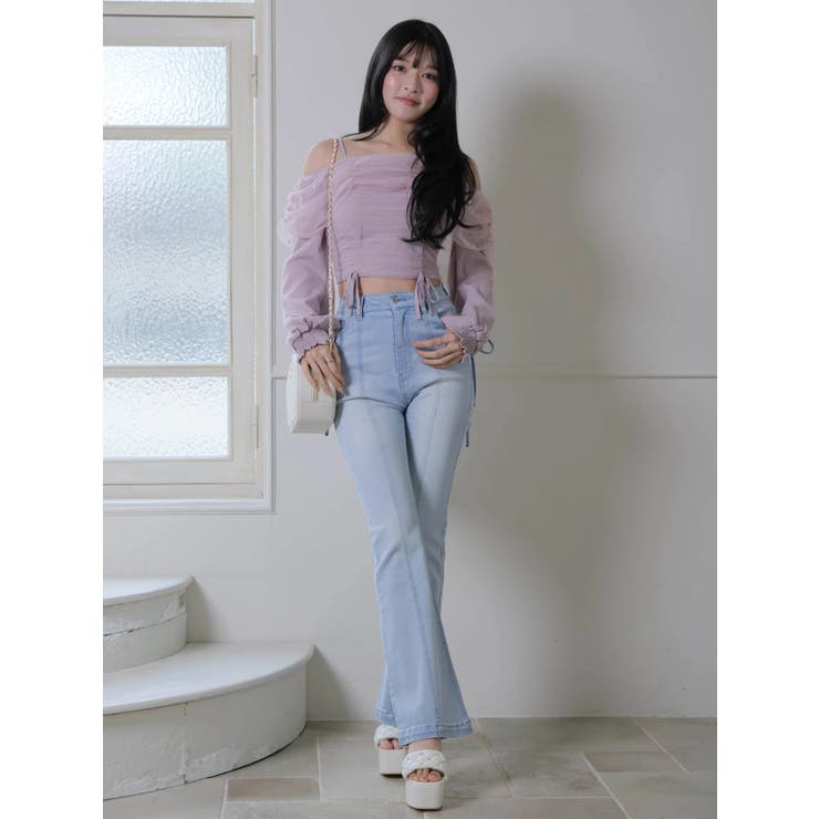 チュールギャザーオフショルトップス | LIPSERVICE | 詳細画像40 