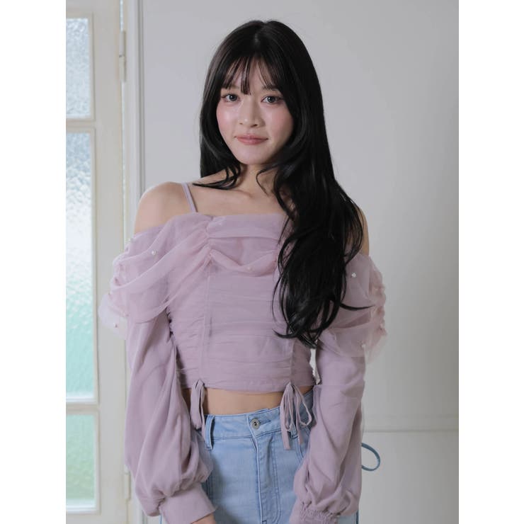 チュールギャザーオフショルトップス | LIPSERVICE | 詳細画像41 