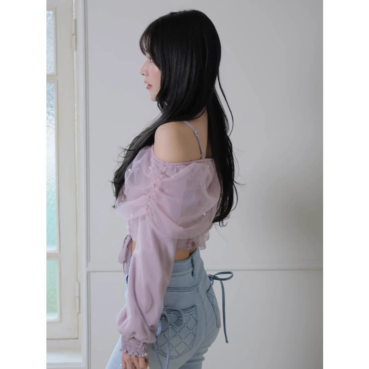 チュールギャザーオフショルトップス | LIPSERVICE | 詳細画像43 