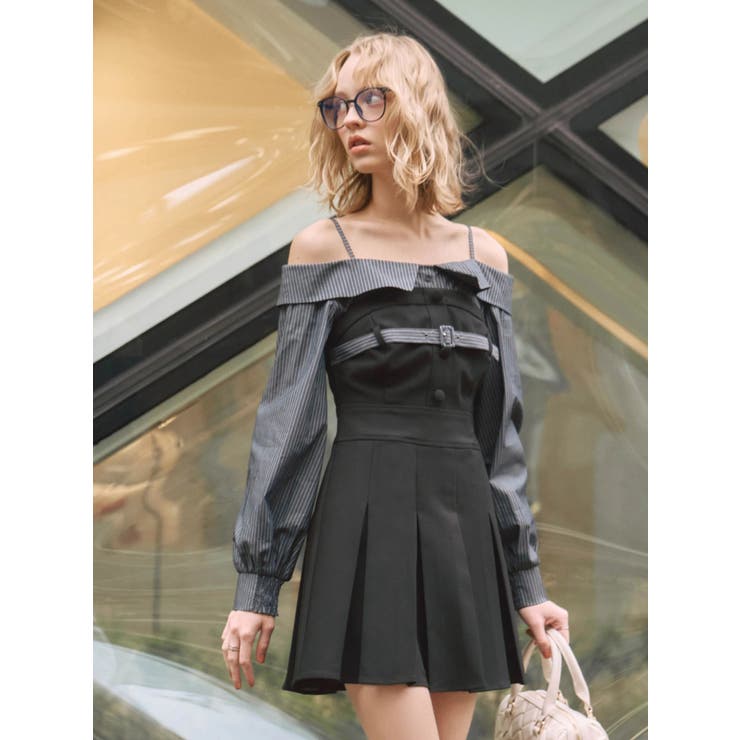 オフショルシャツレイヤードライクワンピース | LIPSERVICE | 詳細画像5 