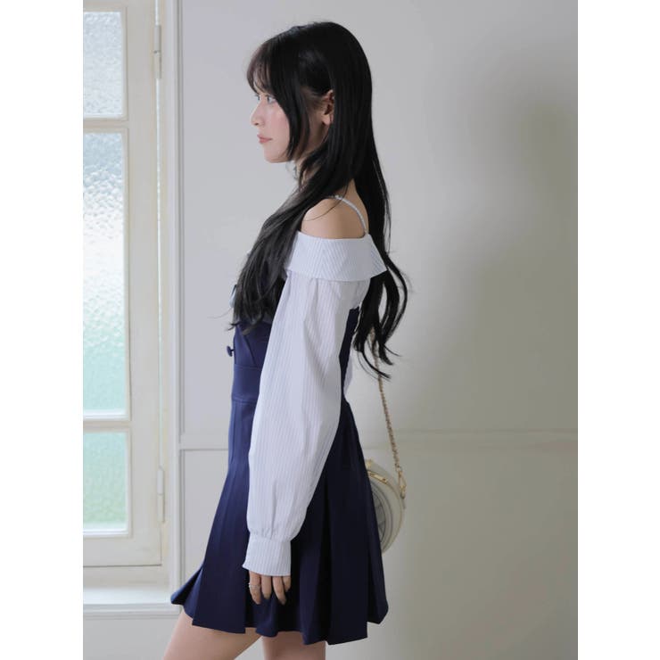 オフショルシャツレイヤードライクワンピース | LIPSERVICE | 詳細画像10 