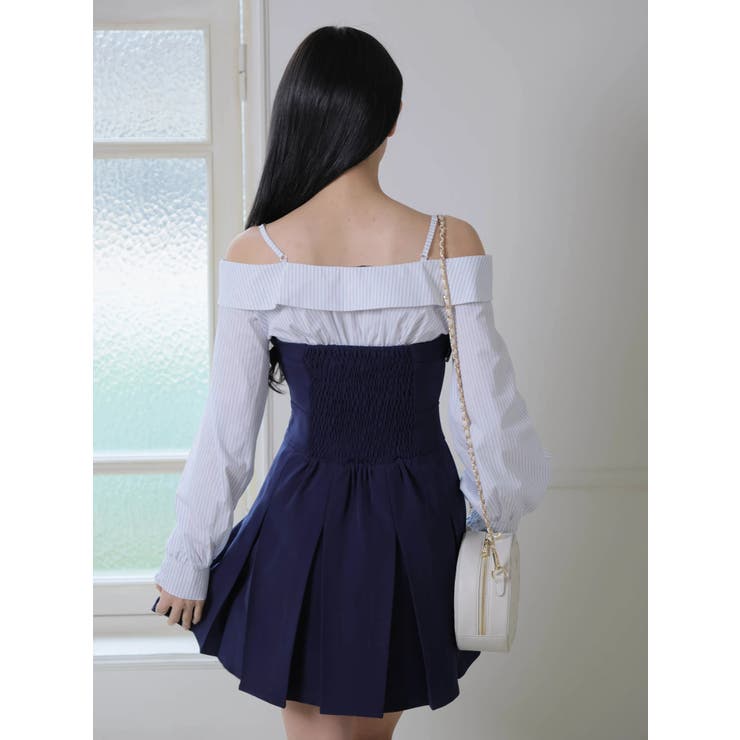 オフショルシャツレイヤードライクワンピース | LIPSERVICE | 詳細画像11 