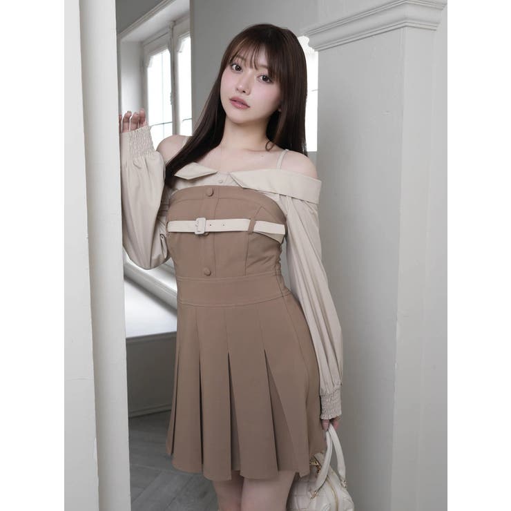 オフショルシャツレイヤードライクワンピース | LIPSERVICE | 詳細画像16 