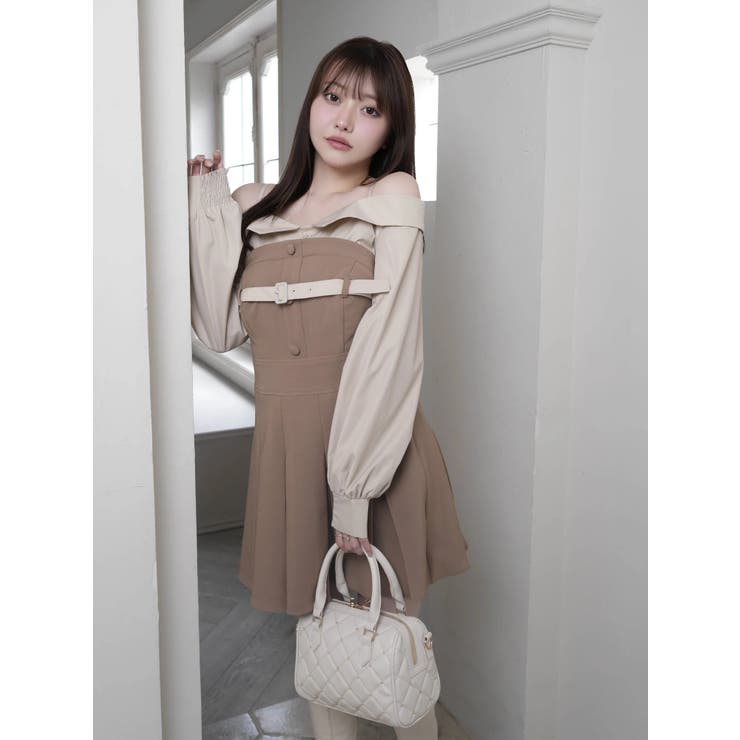 オフショルシャツレイヤードライクワンピース | LIPSERVICE | 詳細画像17 