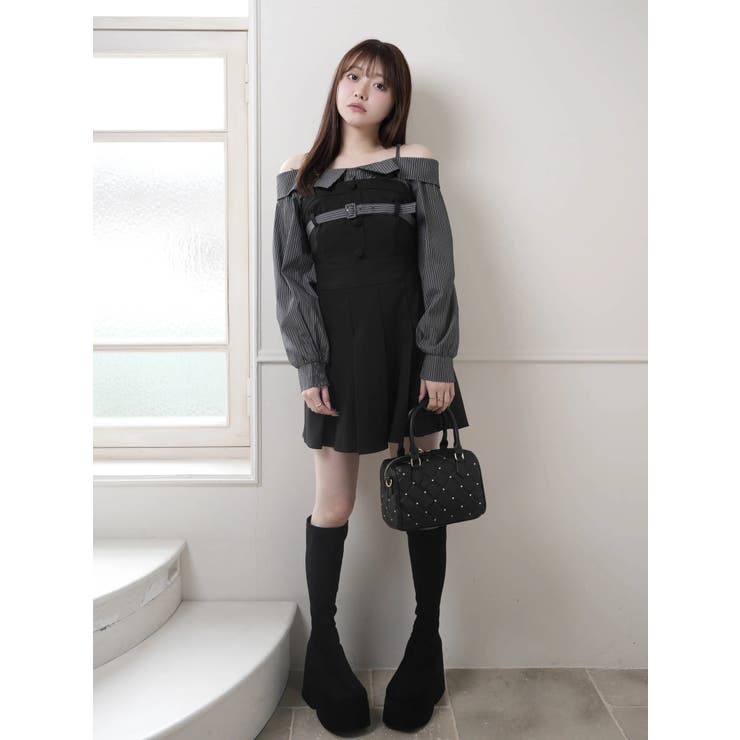 オフショルシャツレイヤードライクワンピース | LIPSERVICE | 詳細画像23 