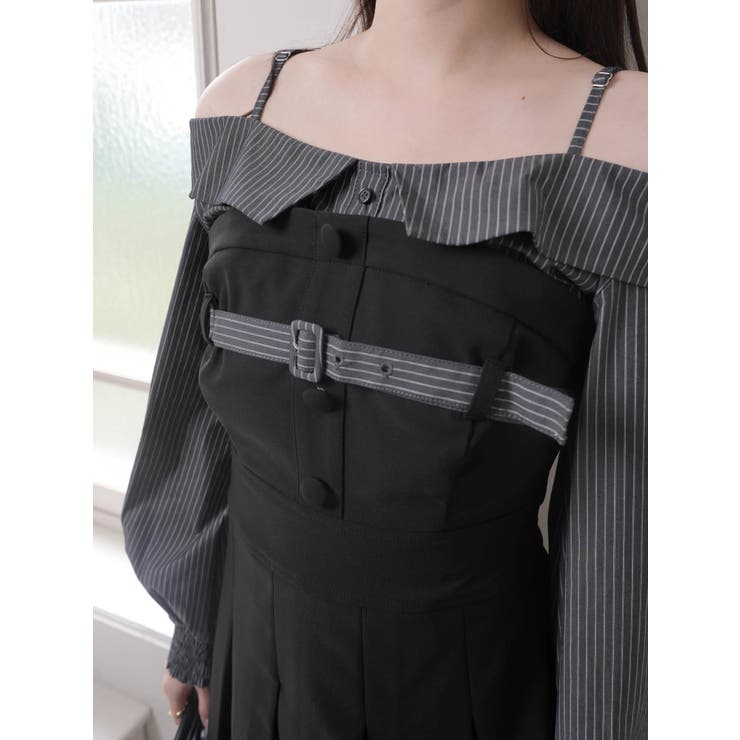 オフショルシャツレイヤードライクワンピース | LIPSERVICE | 詳細画像26 