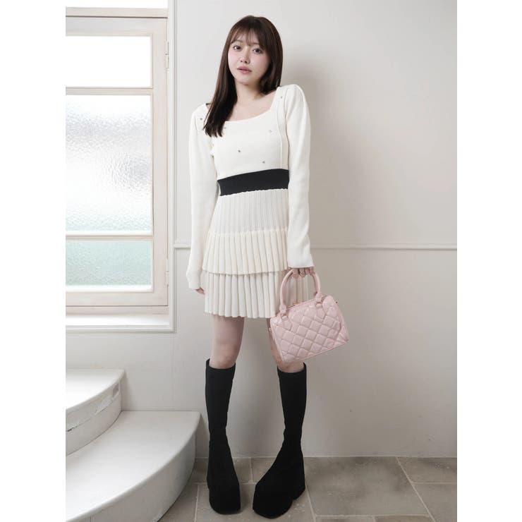 ジュエルティアードフレアワンピース | LIPSERVICE | 詳細画像3 