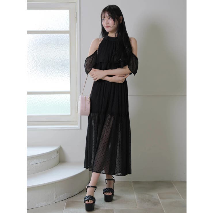 マルチパターンアメスリロングワンピース[品番：LINW0002765