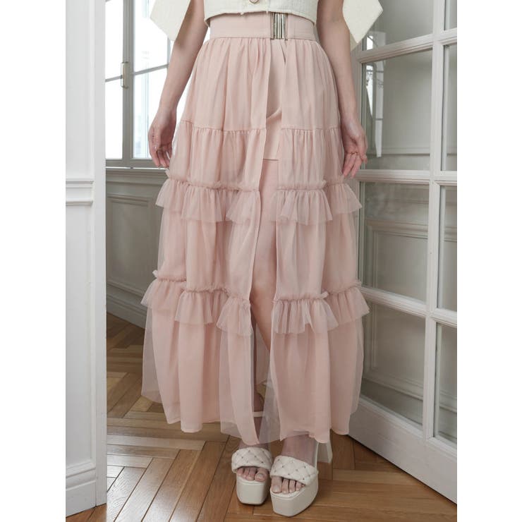 ピンク | 2wayティアードロングスカート | LIPSERVICE