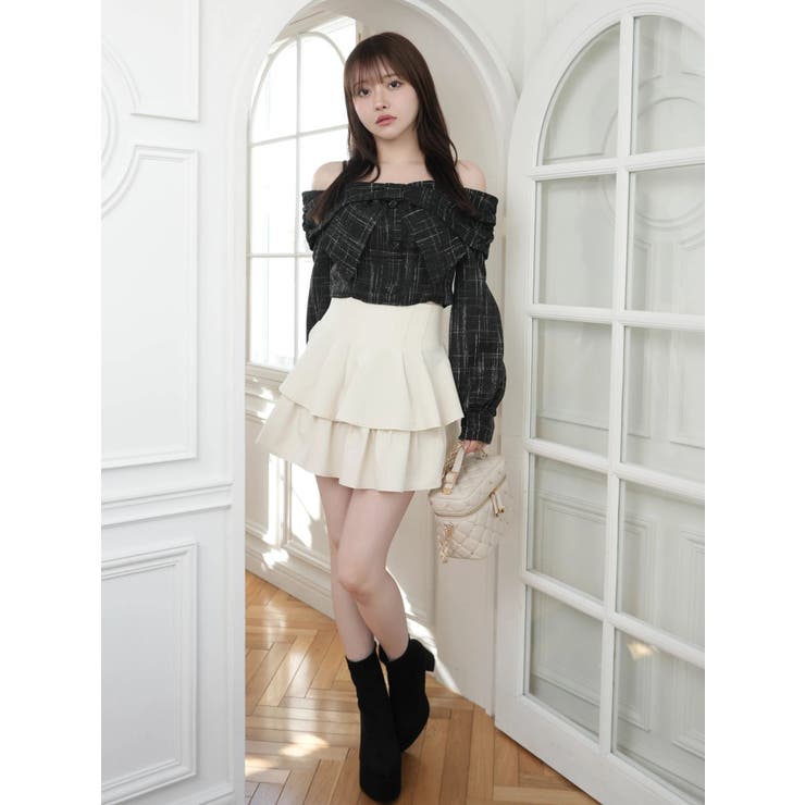 インナーショーパン付フリルティアードスカート | LIPSERVICE | 詳細画像4 