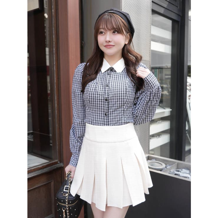 デコルテオープンロングスリーブブラウス | LIPSERVICE | 詳細画像23 