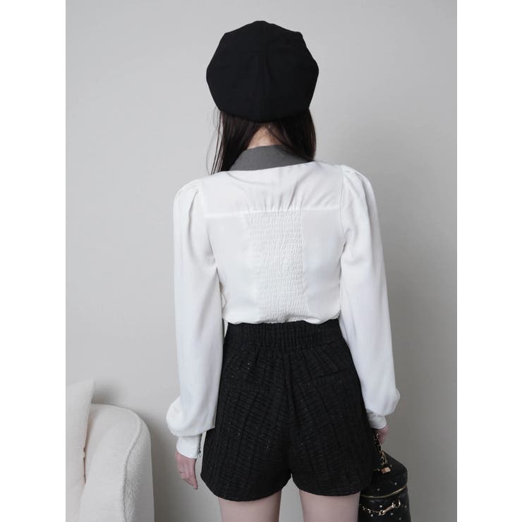 デコルテオープンロングスリーブブラウス | LIPSERVICE | 詳細画像29 