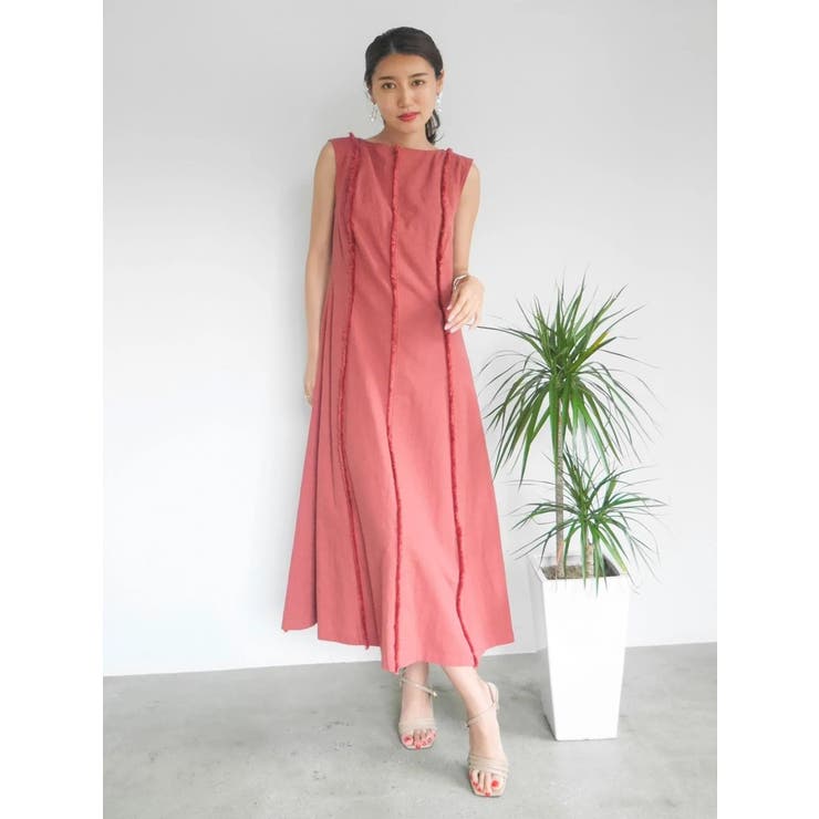 Backクロスフリンジワンピース 品番 Linw Ladymade レディメイド のレディースファッション通販 Shoplist ショップリスト
