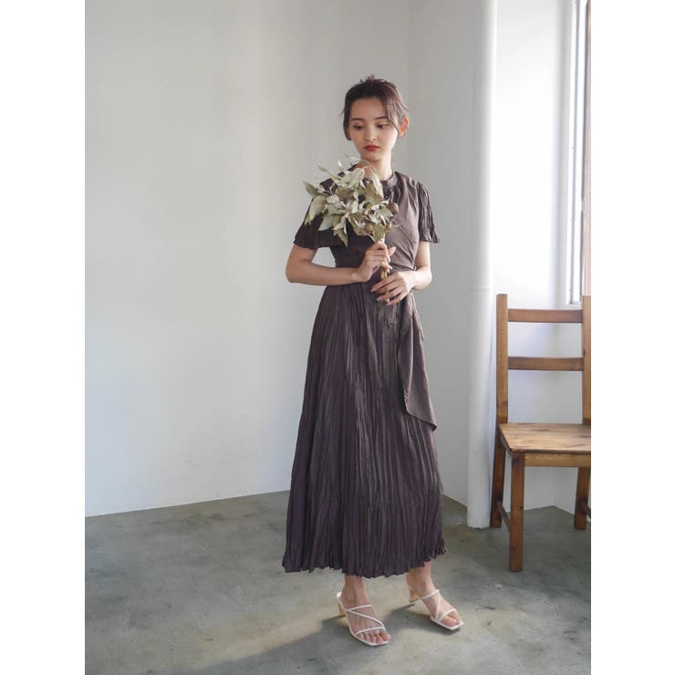 LADYMADE ワッシャーティアードクロスリボンワンピース LADYMADE（レディメイド）の「ワッシャーティアードクロスリボン