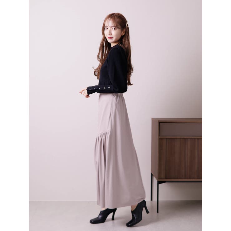 レザーライクトリコットロングスカート[品番：LINW0001645]｜LADYMADE（レディメイド ）のレディースファッション通販｜SHOPLIST（ショップリスト）