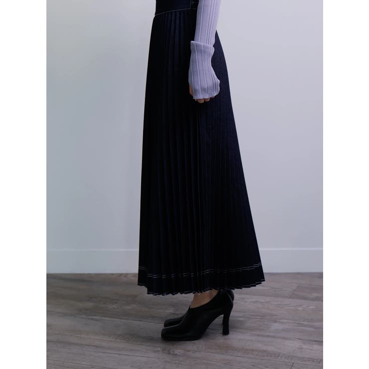 デニムプリーツスカート[品番：LINW0001758]｜LADYMADE（レディメイド）のレディースファッション通販｜SHOPLIST（ショップリスト）