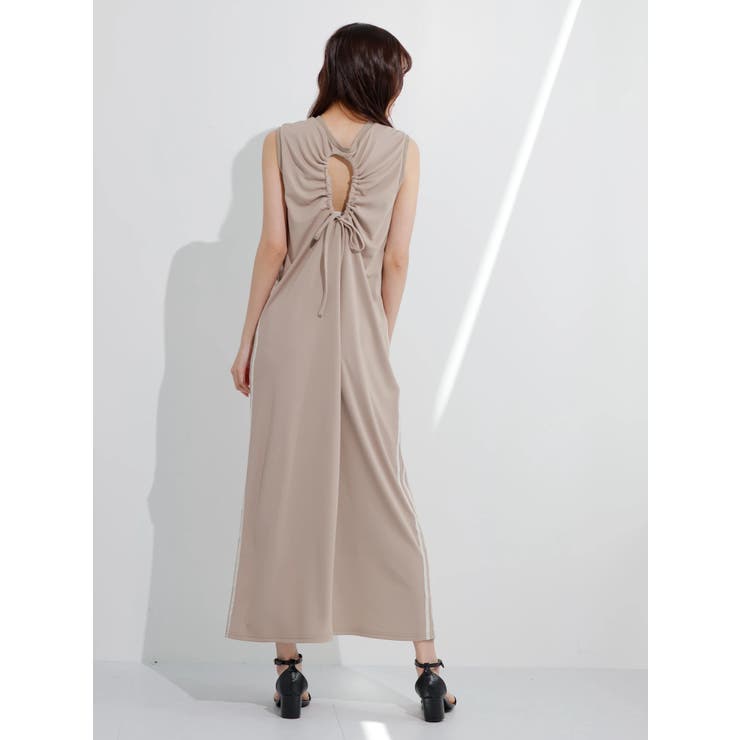 BACKオープンサイドラインワンピース[品番：LINW0001894]｜LADYMADE 