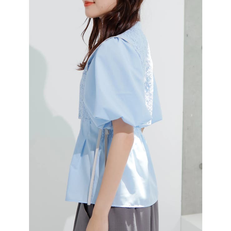 レースベストレイヤードブラウス[品番：LINW0001964]｜LADYMADE（レディメイド）のレディースファッション通販｜SHOPLIST（ショップリスト）