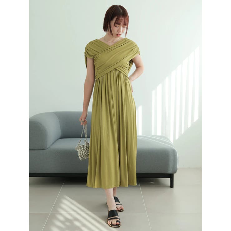 クロスギャザーカットワンピース | LADYMADE | 詳細画像3 